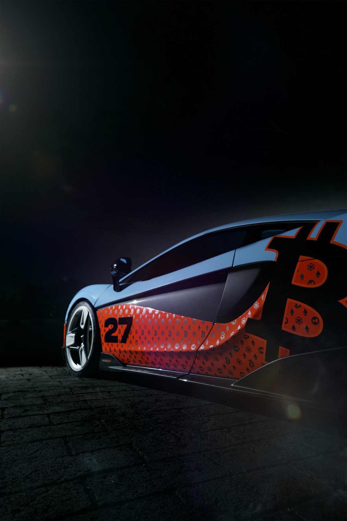 Sculptural sports car detail